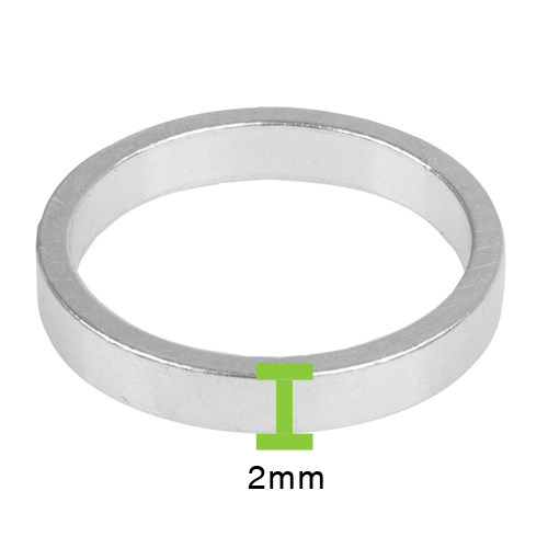 Ahead 1 1/8 Spacer 2mm Silver